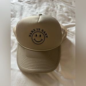 "take it easy" trucker hat